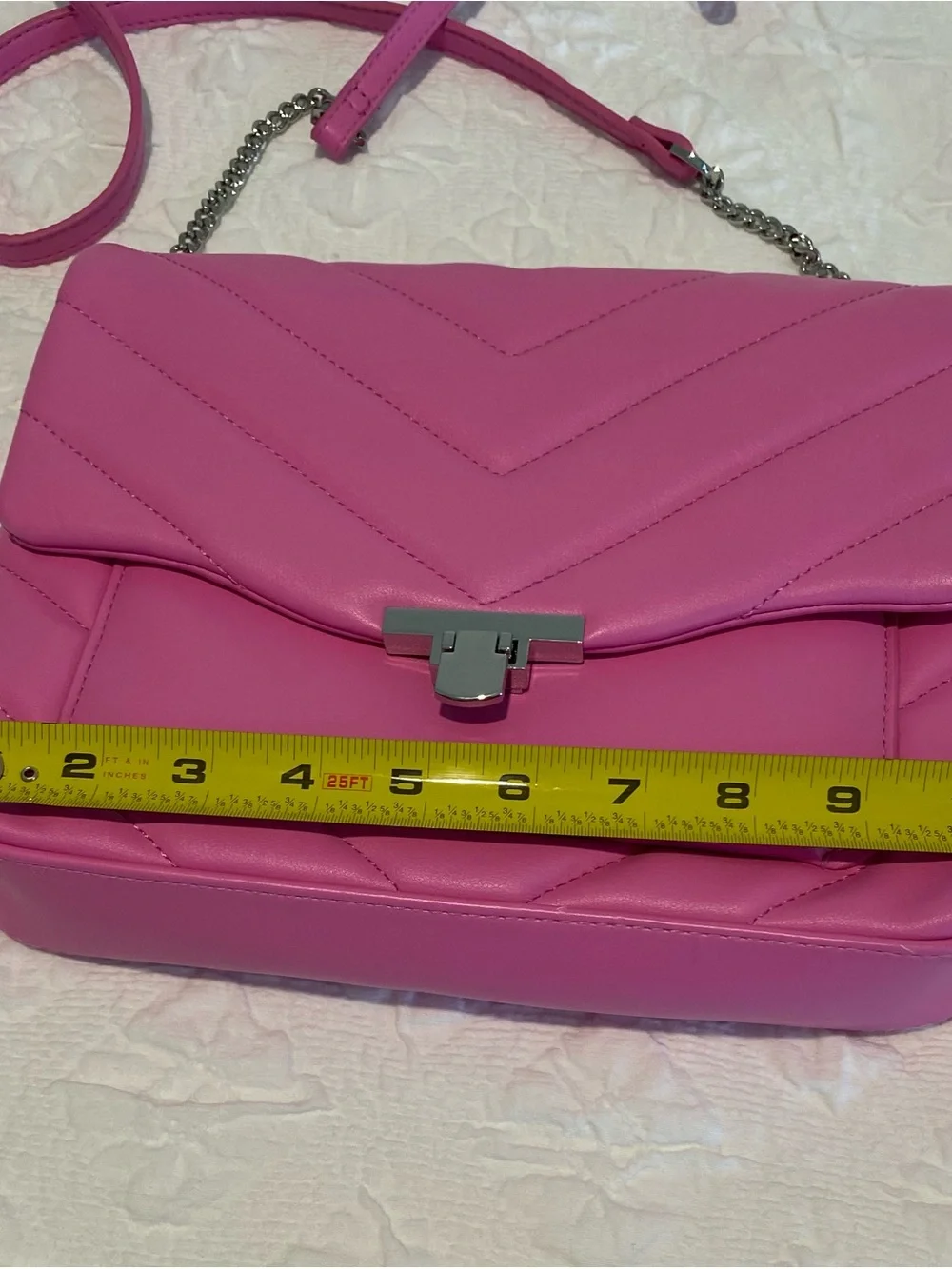 a new day Hot Pink Quilted Crossbody Shoulder Bag